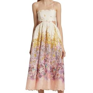 Zimmerman jude linen scalloped dress